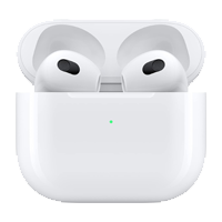 Apple Airpods in the Case with the Lid open